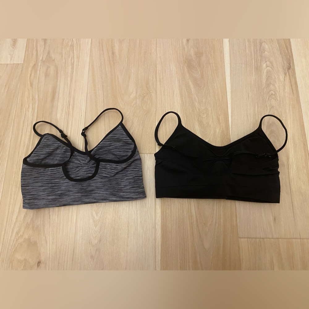 Women's Black and Gray Sport Bra set of two St Eve - Picture 5 of 11